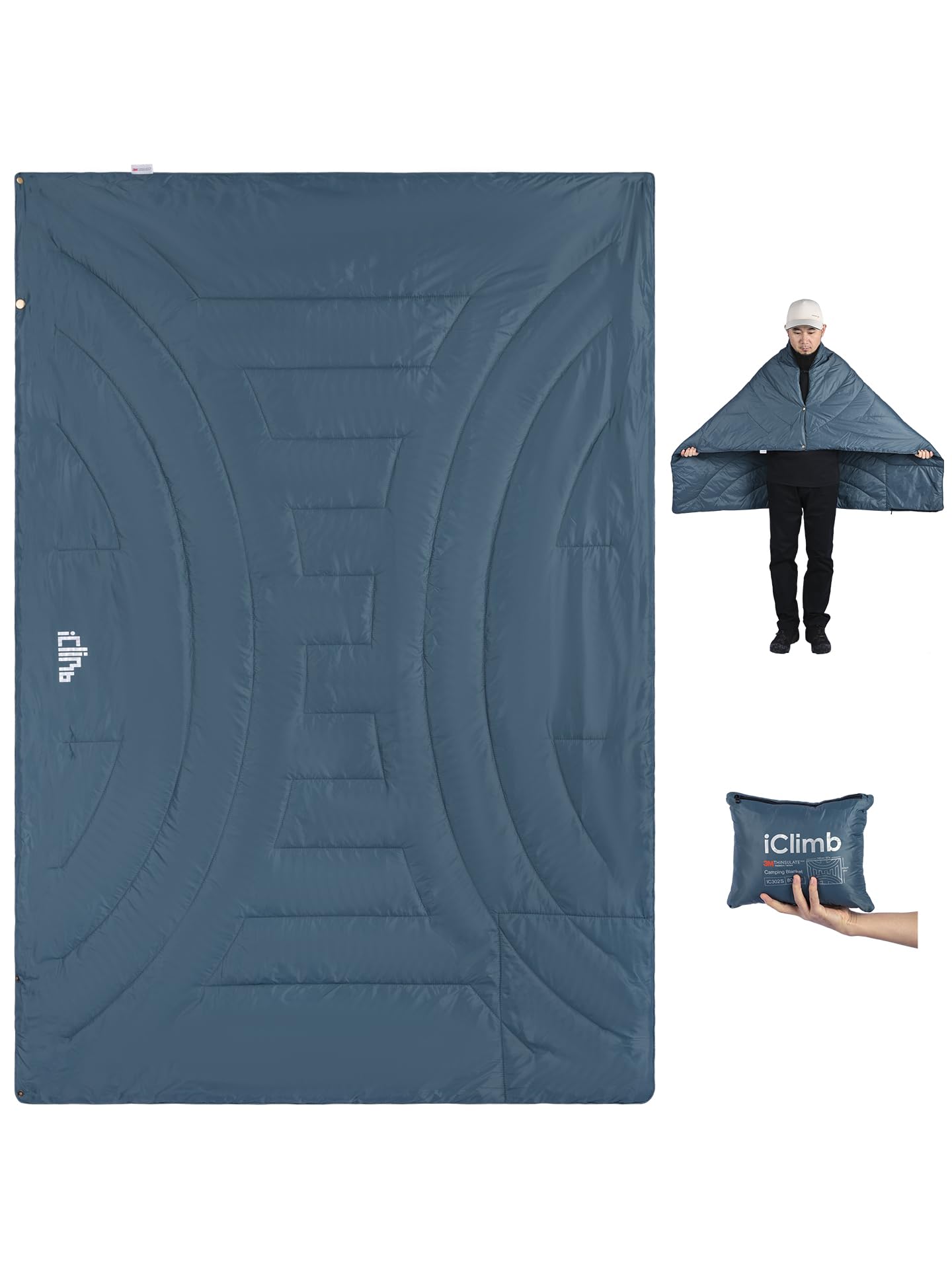 iClimb 3M Thinsulate Insulation Warm Blanket (Blue, 0.62 lb) โ image 1