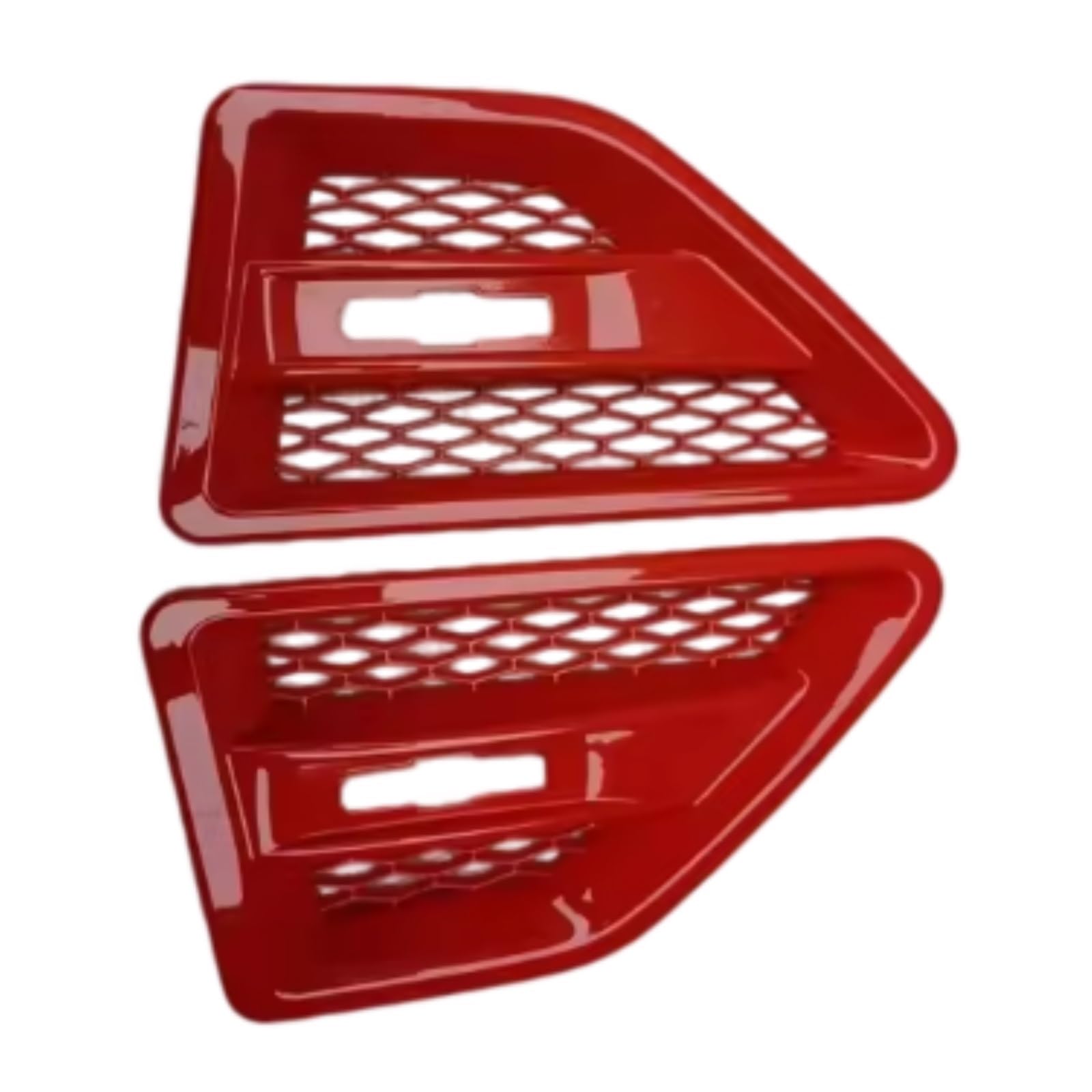 Skrzydło naklejka wykończeniowa Osłona grilla bocznego otworu wentylacyjnego pasuje do Freelander 2 LR2 2008-2015(Red)