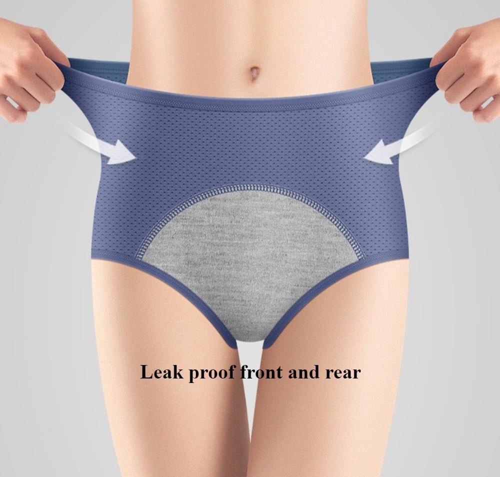 Leakproof Panties for Over 60#s with Incontinence-5 Pack Leakproof Ladies Underwear