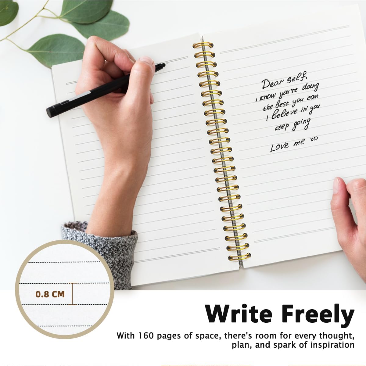 Pink Difference Maker Gift, Difference Maker Definition Hardcover Spiral Notebook Journal, Motivational Notebooks, Thank You Gifts for Women Men Teacher Coworkers, 5.5x8.3 - Image 4