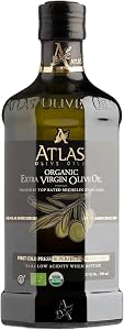 Atlas 500ml Organic Extra Virgin Olive Oil – First Cold Pressed, Polyphenol Rich, Moroccan EVOO, Newly Harvested, Unprocessed, from One Single Family Farm