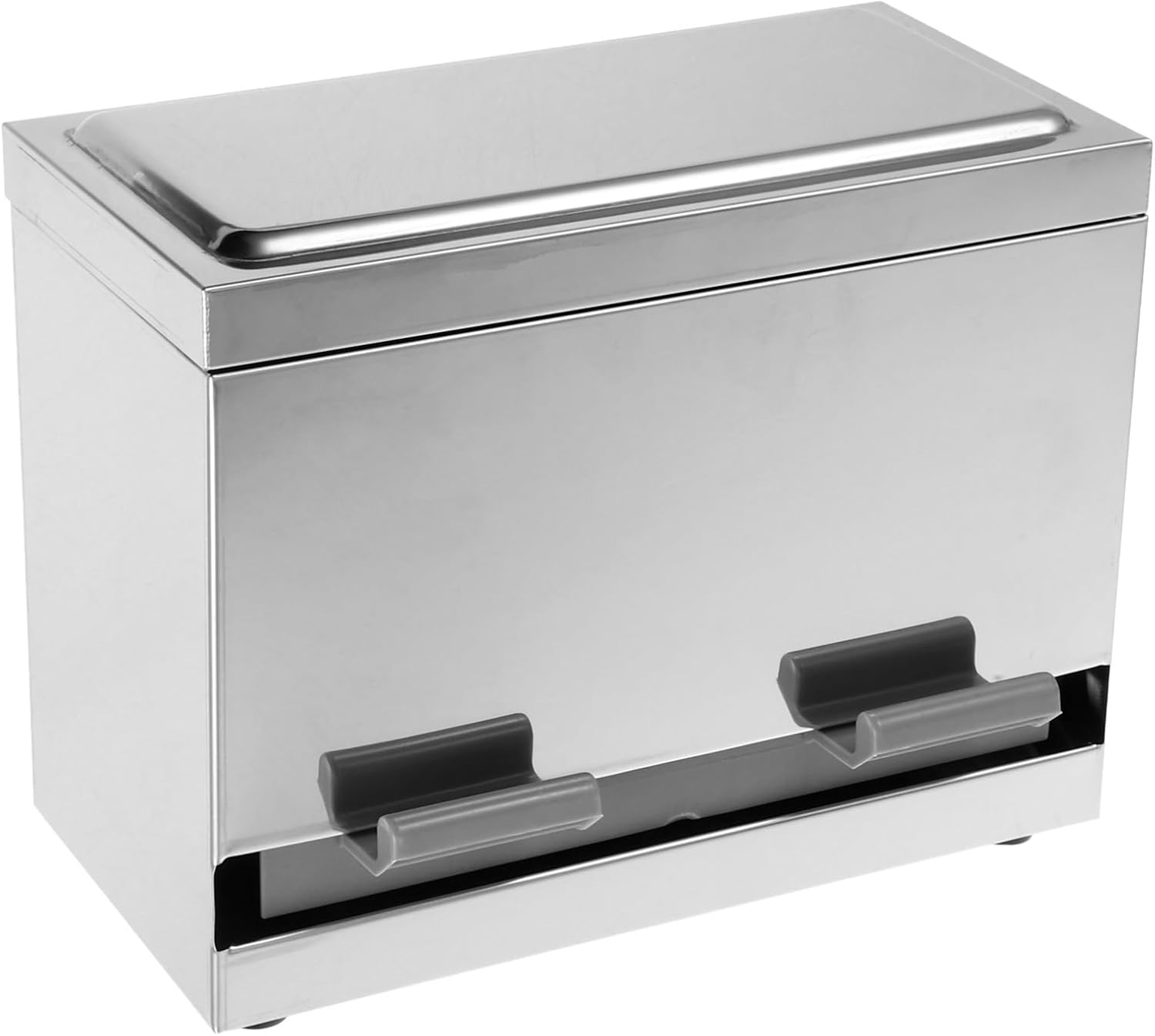 VOSAREA Push- Chopstick Box for Restaurant Straw Dispenser Large Capacity Stainless Steel Modern Design