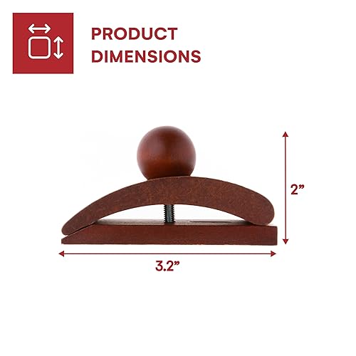 Miniatura 3 de Precision Quilting Tools Perchas de madera para tapiz, 2 clips grandes, oscuro, colgador de edredón para exhibición de pared, abrazaderas de edredón