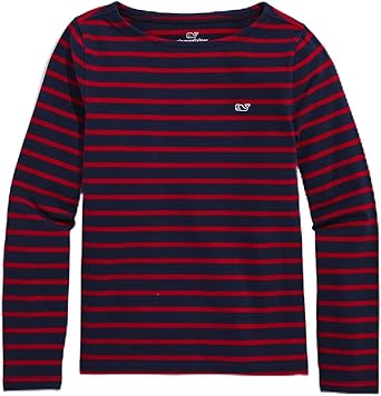 Vineyard Vines Girls Girls Jersey Boatneck Long-Sleeve Tee