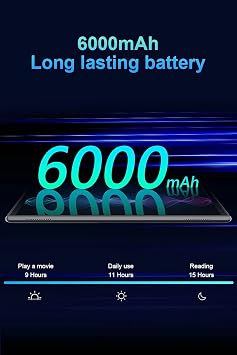 Android Tablet 2 in 1 with Keyboard Case Mouse Stylus, 10 inch Tablet Android 15 Tablets PC, 8GB RAM+32GB ROM Support 1TB Expandable, 6000mAh Battery 10.1 Tableta 2MP+8MP Dual Camera WiFi-6 Tablets