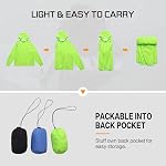 Men's Rain Jacket Waterproof Windbreaker Lightweight Reflective Packable for Golf Hiking Travel
