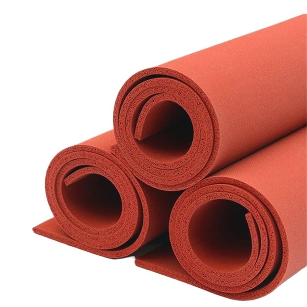 Heat Resistant Silicone Sponge Sheet, Silicone Sponge Foam Pad for Outdoor Shelter Red Multiple Sizes(200x300x3mm)