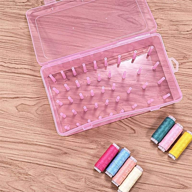 6-42 Axis Sewing Threads Storage Box Bobbin Carrying Case Container Holder Transparent Needle Wire Organizer Reel image 5