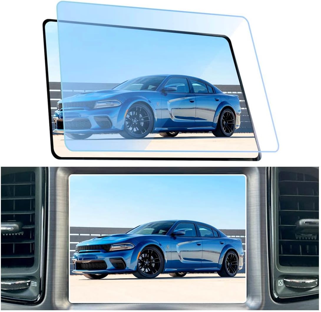 GFJNFG Compatible with 2011-2023 Dodge Charger Screen Protector 8.4 Inch For 2022 2023 Dodge Charger (R/T GT SRT Hellcat Scat Pack) Accessories HD Tempered Glass Anti Scratch