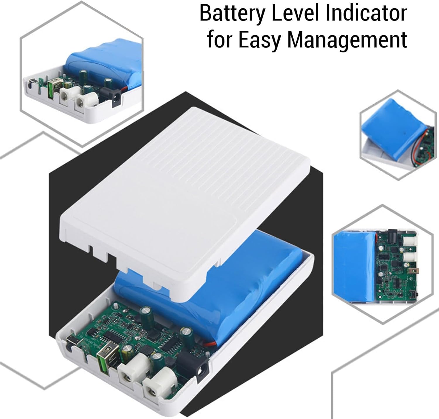 Uninterruptible Power Supply, 8000mAh Mini UPS Battery Backup for Router Camera Modem, with USB and DC Ports, Suitable for Power Outages