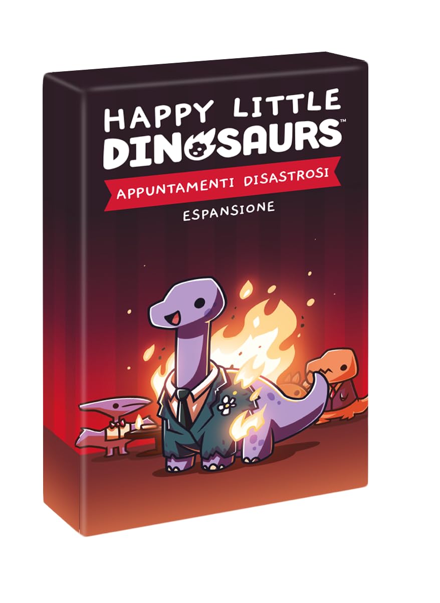 Asmodee - Happy Little Dinosaurs: Disastrous Appointments, Expansion Board Game, 2-4 Players, 8+ Years, Italian Edition