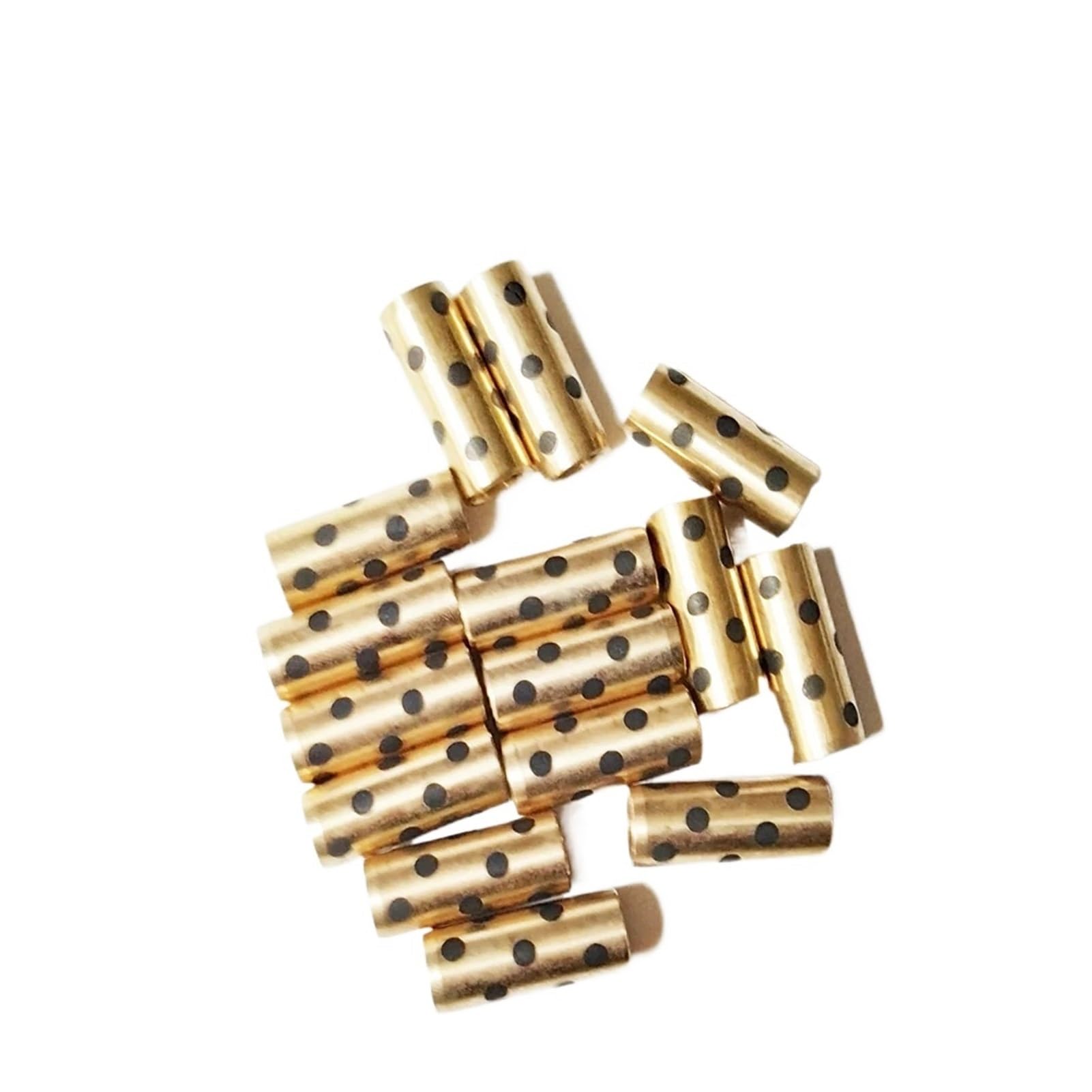 Douilles en cuivre graphité ID 20MM OD 24 26MM H 10 12 15 16 20 25 30MM Ensemble de bagues de roulement en cuivre graphite linéaire Bague autolubrifiante à l'huile(10PCS,20X26X10)