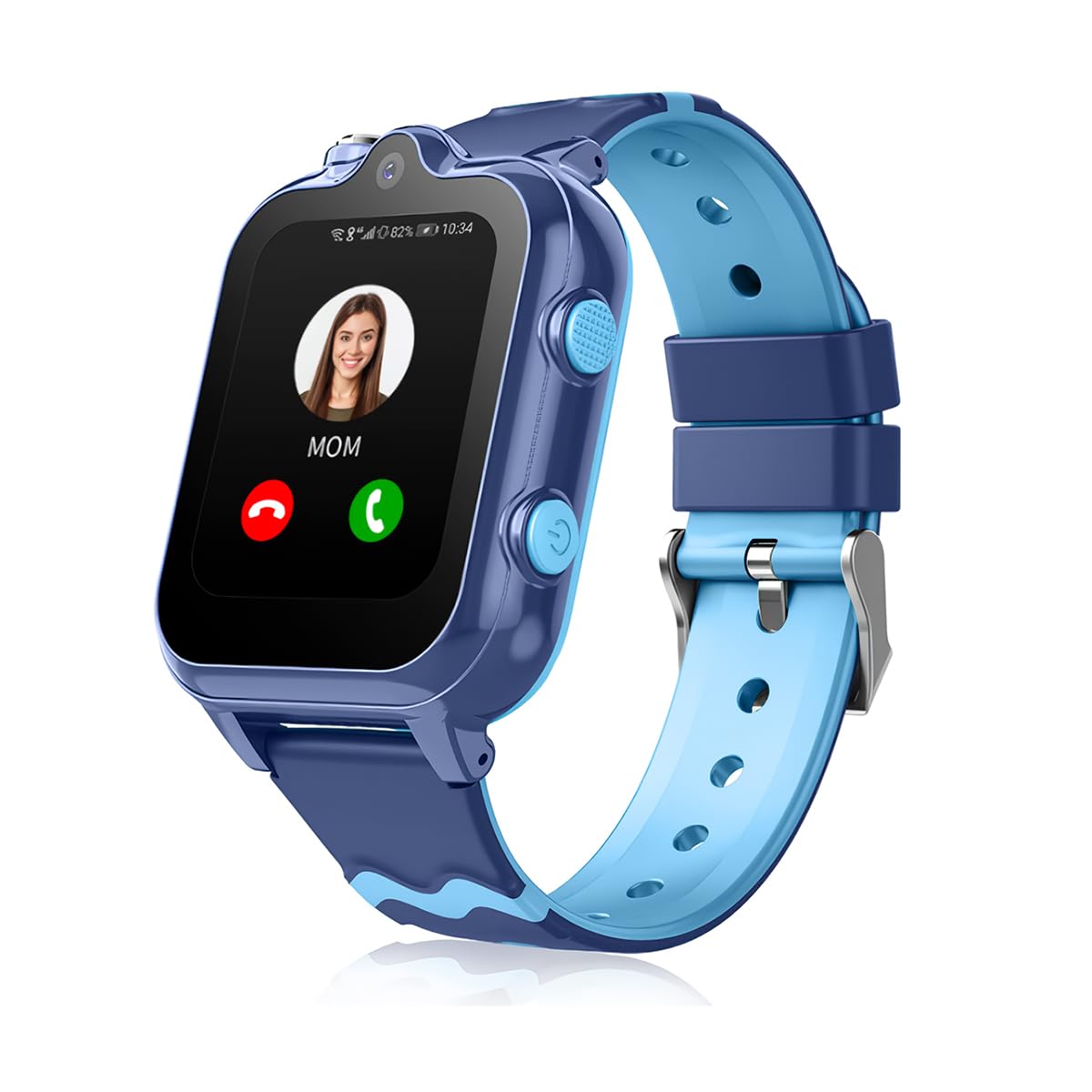 KLACK EUROPE Reloj Inteligente para niños y niñas con GPS Localizador y comunicación Azul