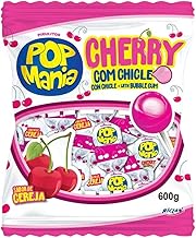 Pirulito Pop Mania Cherry Recheio Chiclete c/50 - Riclan