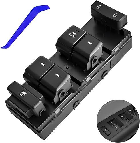 Miniatura 7 de TINJO Interruptor maestro de elevalunas eléctrico delantero izquierdo para Hyundai Sonata 2015 2016 2017 2018 2019 Reemplazar OEM 93570-C1000 para