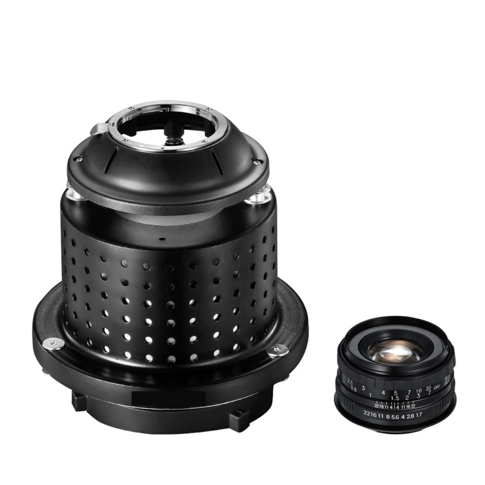 OT1 Focalize Conical Snoots Photo Optical Condenser Art Efekty specjalne Kształt wiązki światła Cylinder do montażu lampy błyskowej Do fotografii studyjnej(Grey)