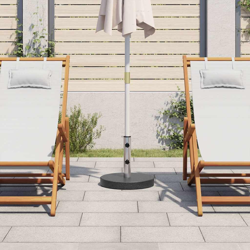 Tomostar Pied de Parasol, Support Socle de Parasol Base de Lestage Granite 20 kg Rond Noir