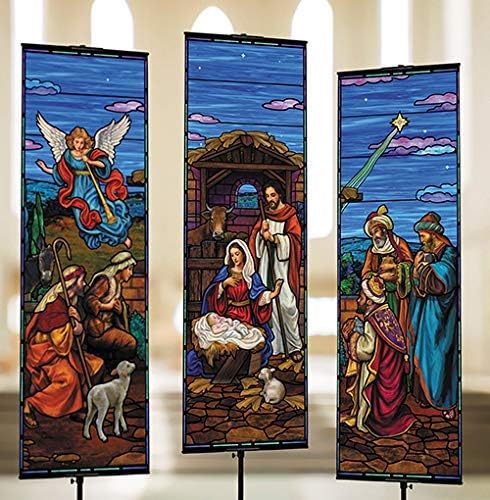 Christian Brands Nativity Banners: 3'x9' 3pcs