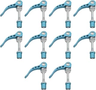 Blue 10 Pcs M6 × 65 mm Bike Quick Release Seatpost Clamp Bicycle Seat Bolt Tube Lengthen Lock Nut Saddle