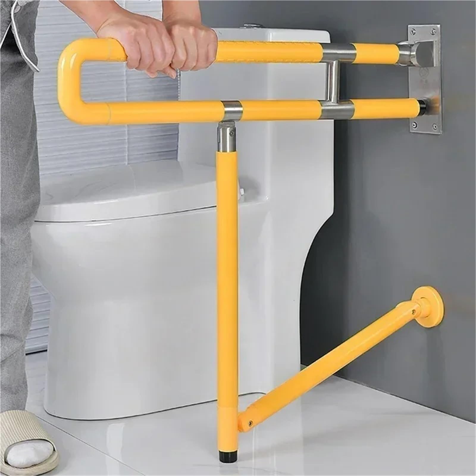 Barras de Apoyo para baño, manijas para Inodoro, Barras de Apoyo para Ducha, Seguridad, bañeras para discapacitados y Accesorios(6mm5)