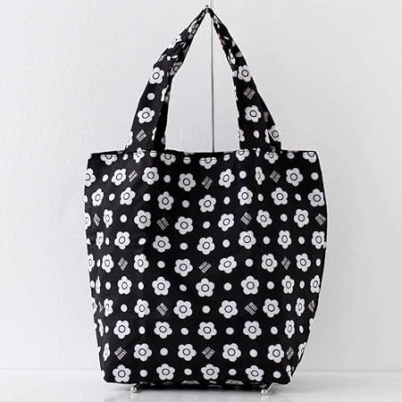 Amazon Co Jp Mary Quant マリークヮント エコバッグ マイバッグ ビッグサイズ ブラック 花柄 デイジー 婦人 マリークワント マリクワ 1914 11 60 ビューティー