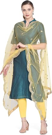 DUPATTA BAZAAR Woman's Embellished Net Dupatta