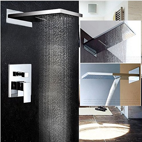 Robinet de douche mitigeur laiton chrome Gowe douchette de salle de bain mural double fonctions