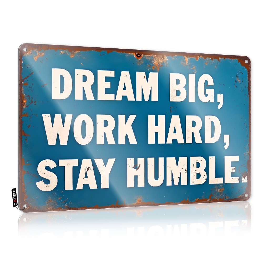 Flags For Bedroom Dream Big, Work Hard, Stay Humble. Tin Sign Teen Room Decor Teen Boy Room Decor(30X40CM)