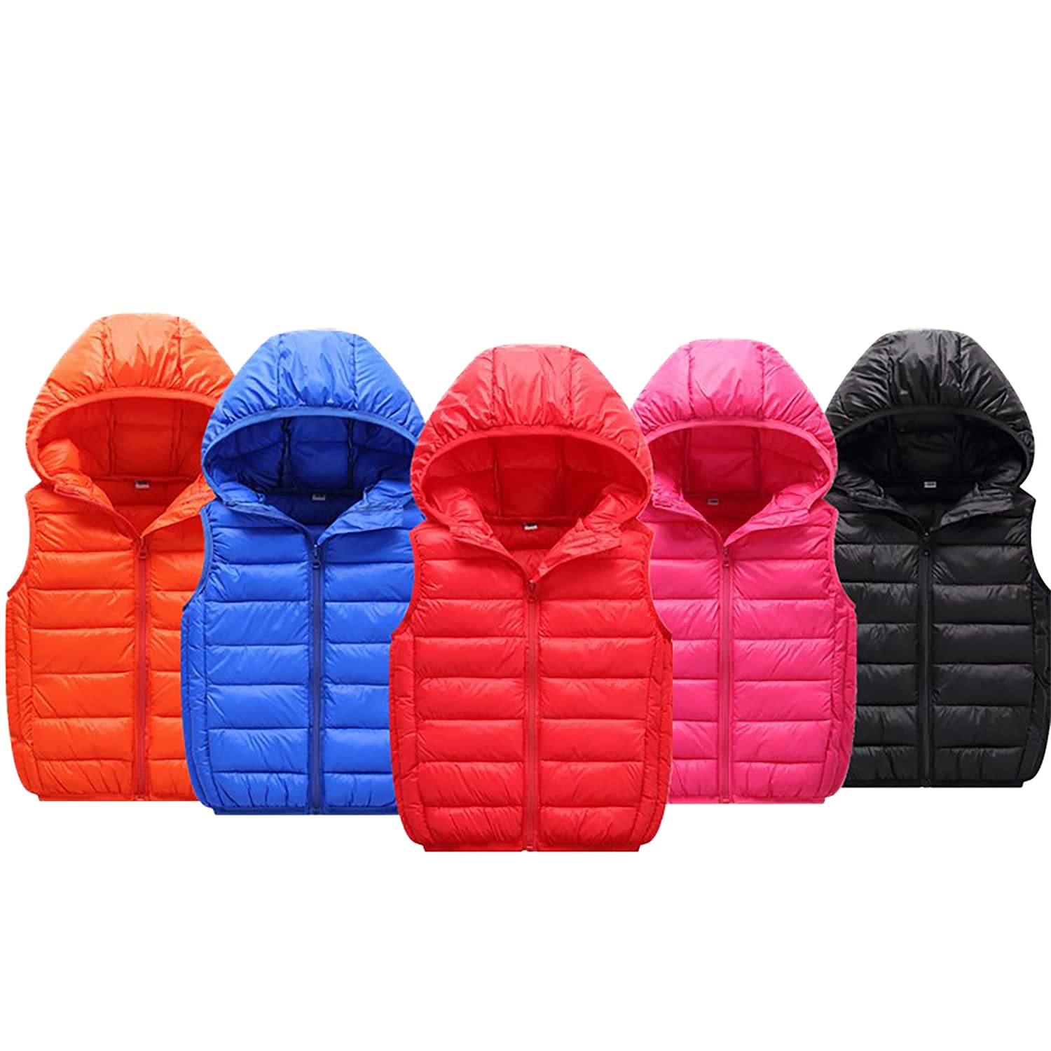 Enfants Hiver Gilets Bébé Garçons Filles Doudoune Veste Duvet Hiver Matelassé Manteau sans Manche Chaud