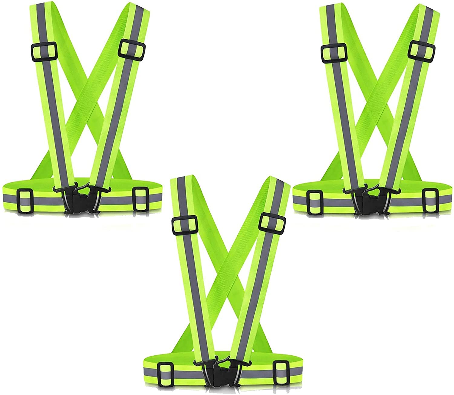 RBGIIT Reflective Vest | Lightweight, Adjustable | Safety & High Visibility for Running,Fits Outdoor Cloth (B09V32MJD1) Amazon Price History, Amazon Price Tracker