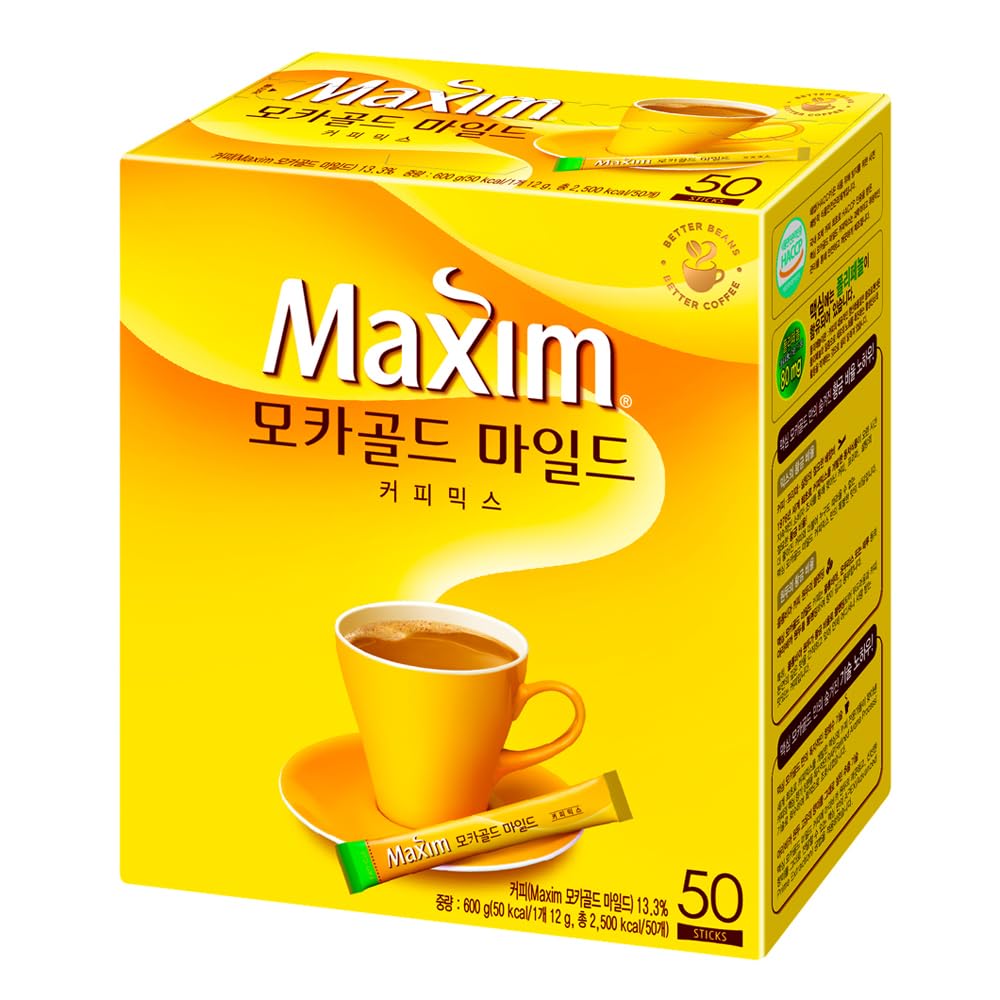 Maxim Mocha Gold Mild Coffee Mix 12g X 50pc (1.6 Pound)