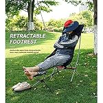 Universal Camping Chair Foot Rest Ottoman Folding Attachable Leg Rest Recliner Lazy Retractable Accessories for Retractable Stool Hammock Beach Chair - Image 6