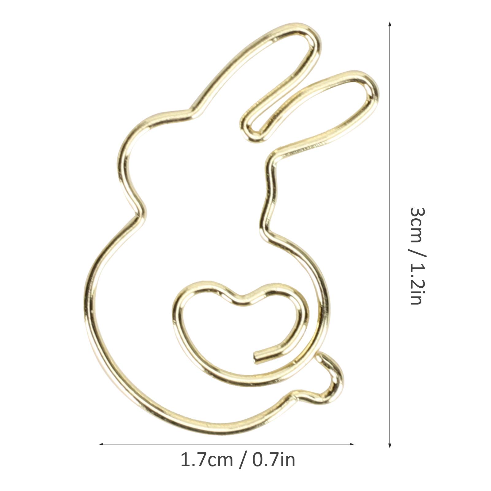 UYRVAPE 40 Trombones Créatifs Forme Lapin Dorés - Accessoires Bureau Mignons Et Pratiques En Métal