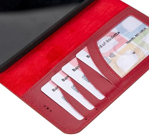 Miniatura 9 de BOULETTA Magsafe - Funda compatible con iPhone 15 Pro Max de cuero de grano completo, magnética, desmontable, cartera para teléfono (2 en 1), 4