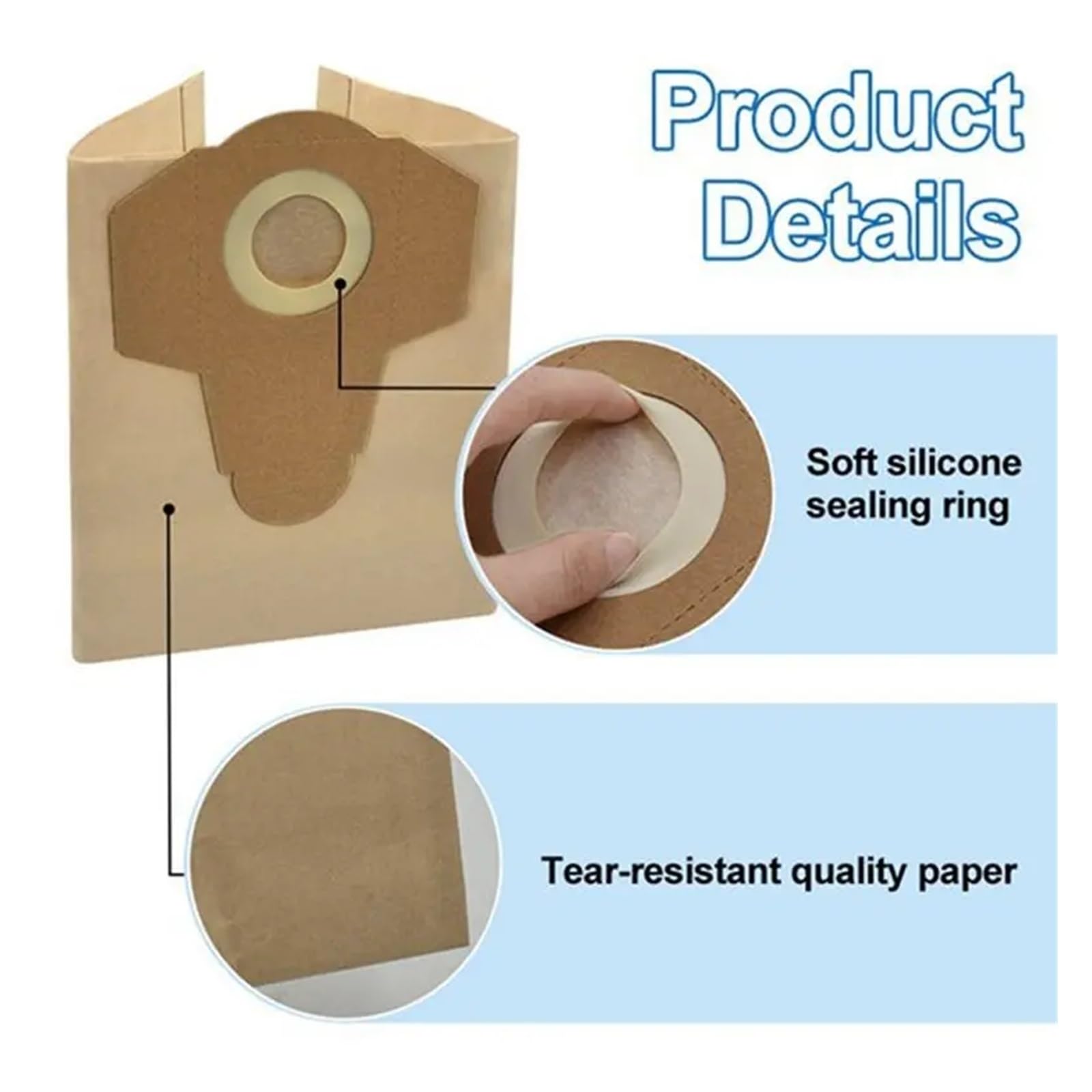 Bolsa For Polvo De Aspiradora En Seco Y Húmedo, Compatible Con Einhell,