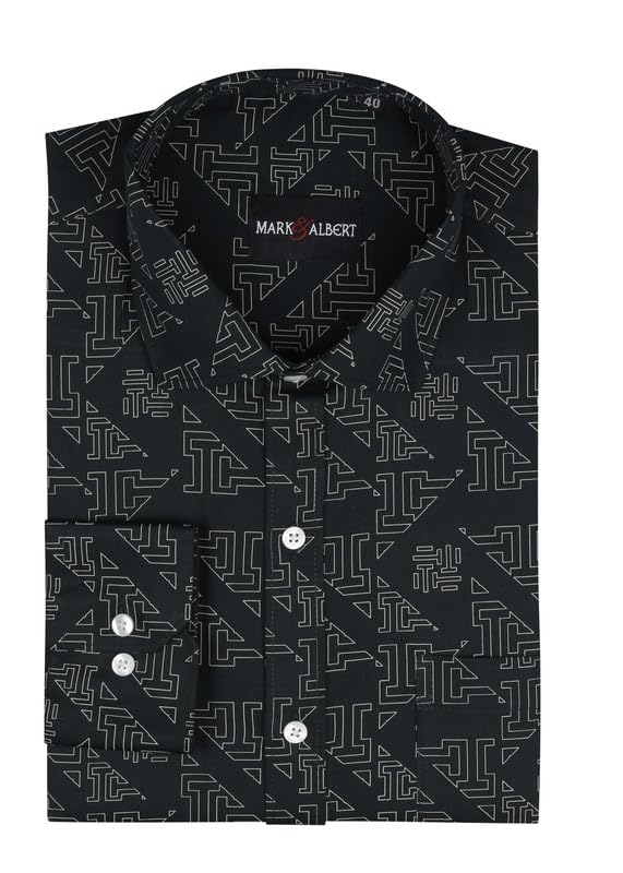 Image of MARK & ALBERT Men's Slim Fit Cotton Formal Shirt
