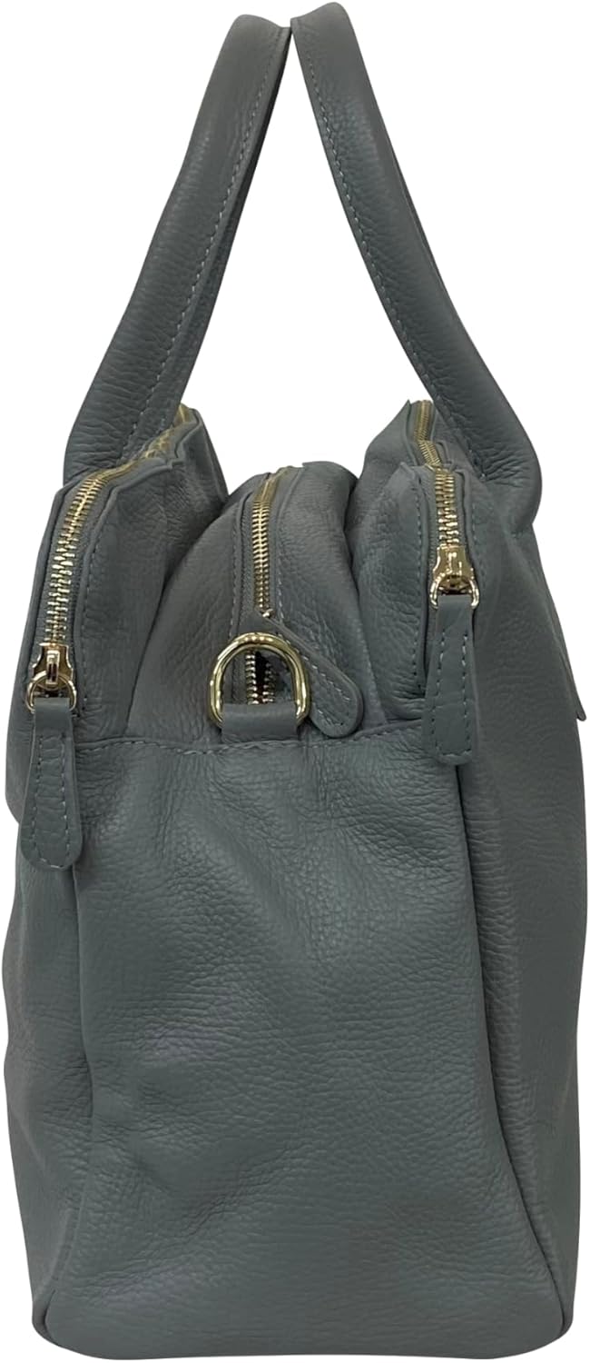 Premium Italian Leather Handmade in Florence, Italy. Satchel Shoulder Bags for Women with Full-Grain Leather Made in Italy