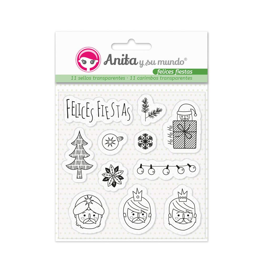 Anita and Her World Happy Party Accessories, Silicone, Assorted, 11, Transparent, Surtido