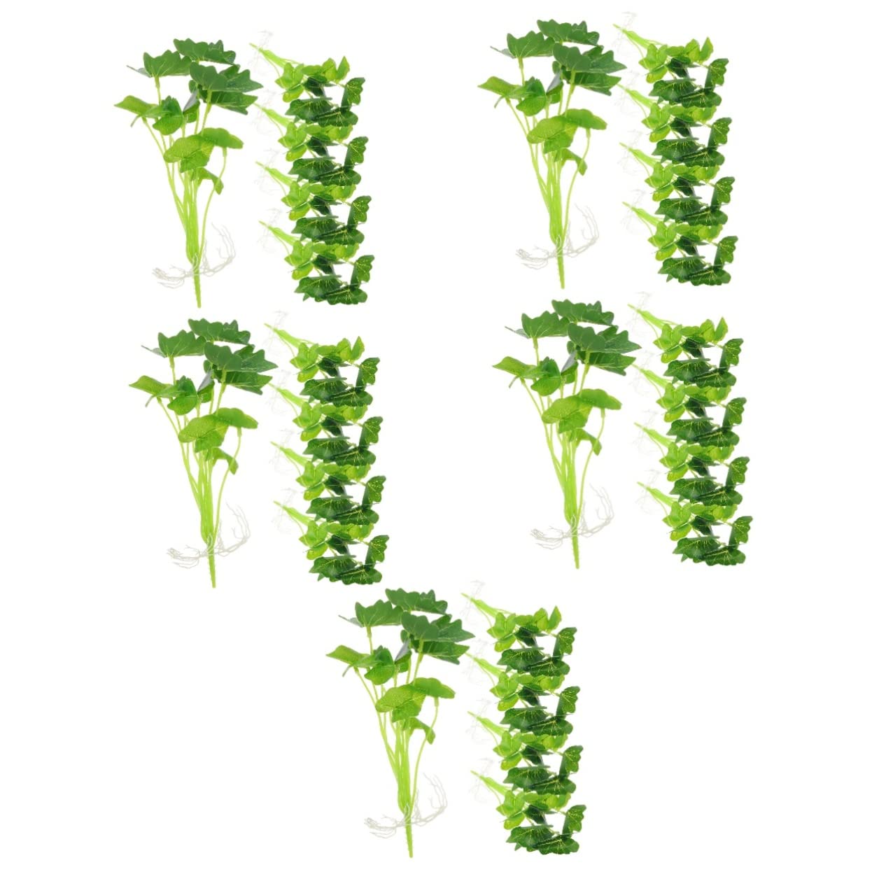 Cabilock 25 Piezas De Plantas De Imitación Decoraciones Verdes Decoración para Mesa Decoración De Mesa De Comedor Plantas Acuáticas Artificiales Adorno De Acuario Decoración De Acuario