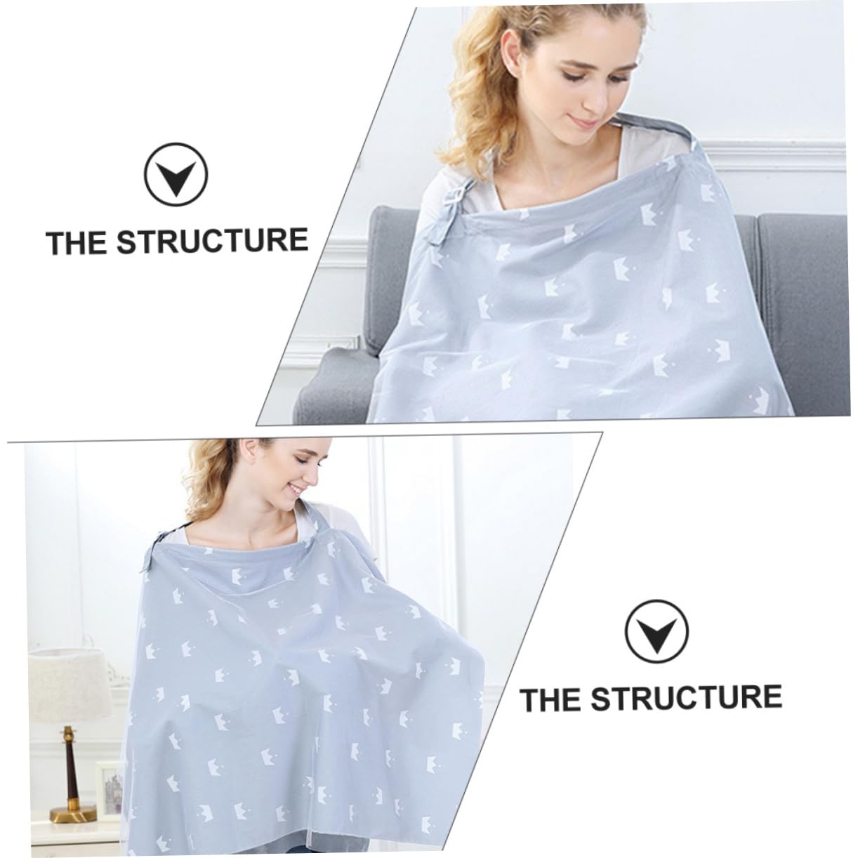 Breathable Nursing Cover Stylish Breastfeeding Shawl for Moms Lightweight Comfortable Chic Feeding Crown Mesh