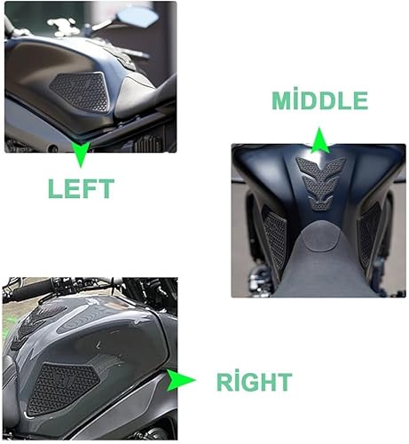 Miniatura 3 de Motorcycle Fuel Tank Gasket Motorcycle Non-Slip Side Fuel Tank Pad Stickers Rubber Sticker for Y&AMAHA MT-09 2021 (Color  MT09 Central)