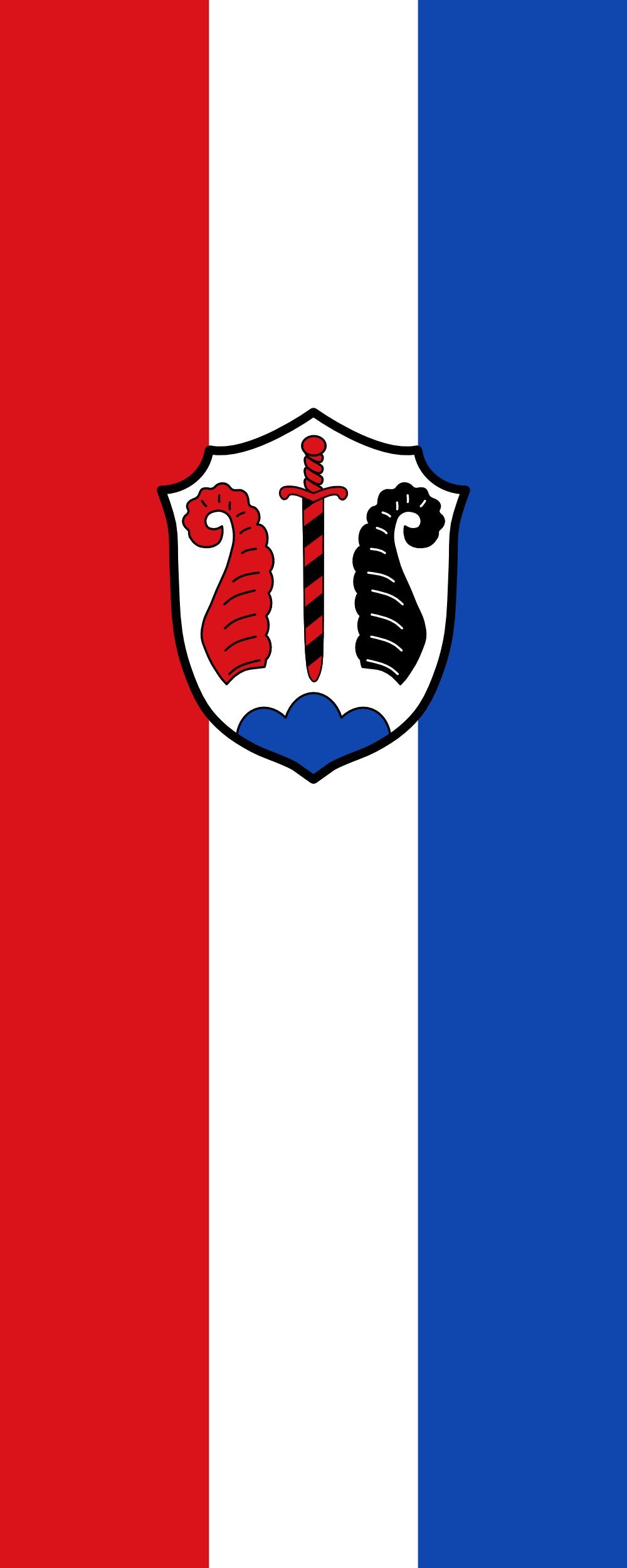 Drapeau Grabenstätt portrait de 300x120cm pour pavoisement extérieur