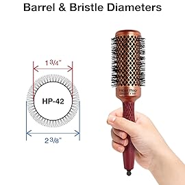 Olivia Garden Heat Pro Round Thermal Hair Brush, HP-42, 1 3/4
