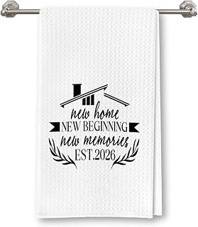 House Warming Gifts New Home Kitchen Towels, Housewarming Gifts for Friends, New Home Memories Kitchen Tea Towels Gift for Homeowners