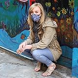 VOGMASK Microfiber High-Filtration Dust Mask: Blue Flowers