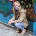 VOGMASK Microfiber High-Filtration Dust Mask: Blue Flowers