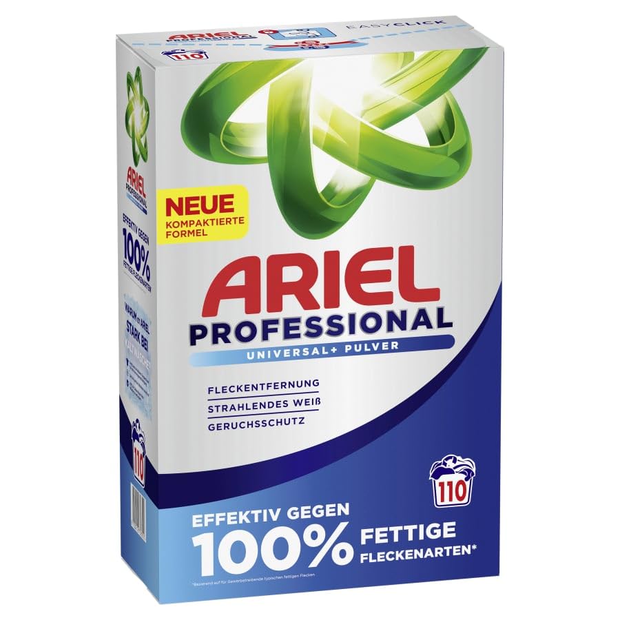 Ariel Lessive en poudre Professional Universal+, lutte contre tous les types de taches de graisse,...