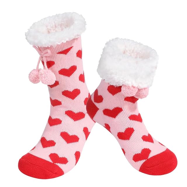 Chassic Sherpa Lined Slipper Socks for Women Non-Slip Cozy Winter House Socks Soft Fuzzy Socks Christmas Gifts for