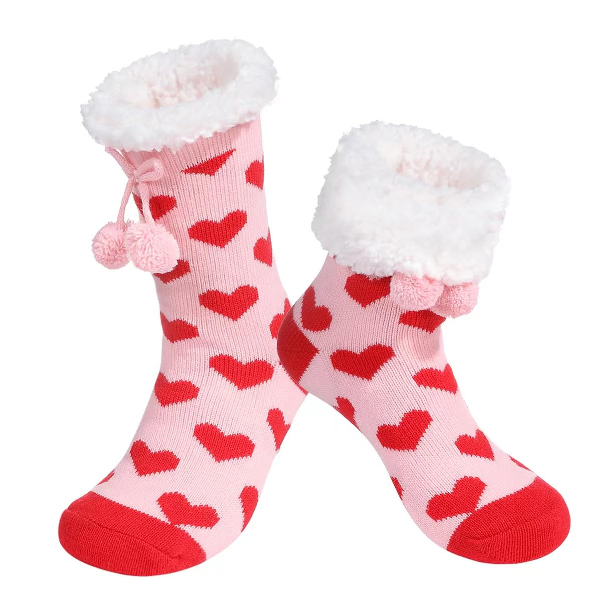 Chassic Sherpa Lined Slipper Socks for Women Non-Slip Cozy Winter House Socks Soft Fuzzy Socks Christmas Gifts for