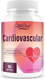 Suplemento cardiovascular de 3000 mg – Vitaminas, Probióticos, Omega-3 y CoQ10 mezcla sinérgica todo en uno para adultos – 90 cápsulas blandas